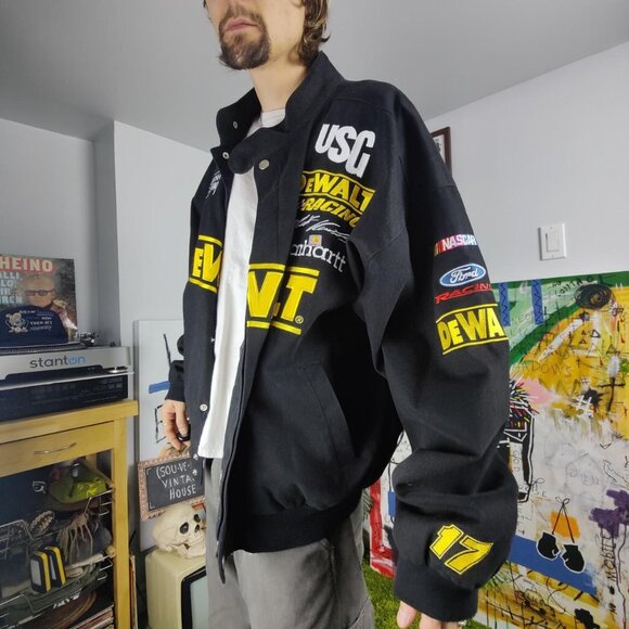 Authentic 'Nascar' team caliber black Matt Kenseth DeWALT racing 17 jacket 2XL - Picture 3 of 4